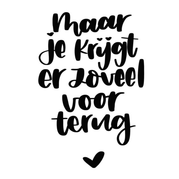 Kaart je krijgt er zoveel voor terug 5st - Afbeelding 2