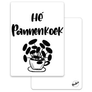 Pinkie-kaart-pannenkoek