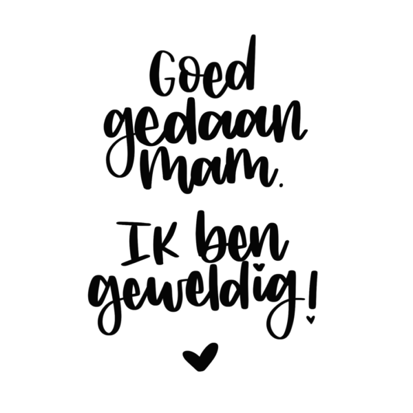 Kaart Goed gedaan mam 5 st - Afbeelding 2