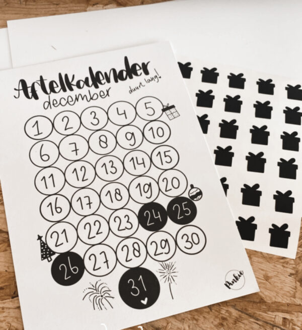 Pinkie-aftelkalender-sticker