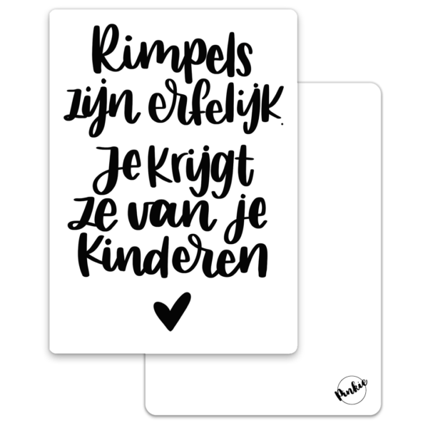 Kaart Rimpels zijn erfelijk 5st