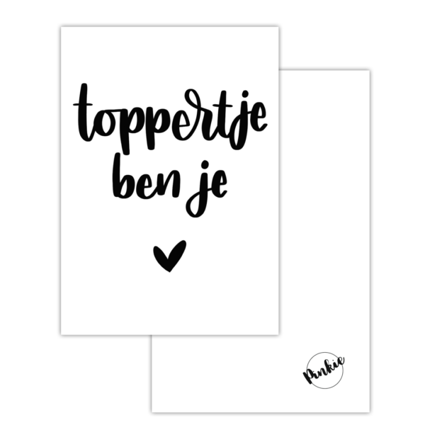 Minikaart toppertje ben je 5st